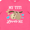 thumbnail image 4 of Inktastic My Titi Loves Me with Sloth and Hearts Youth T-Shirt, 4 of 5