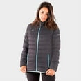 thumbnail image 2 of Izas Montafon Women's Padded Down Hooded Jacket (Small, Dark Grey/Sky Blue), 2 of 2