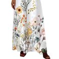 thumbnail image 4 of DYMADE Women Elegant Short Sleeve A-Line Skirt Midi Lace Splice Floral Dress, 4 of 4