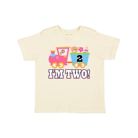 

Inktastic 2nd Birthday Cute Pink Train Gift Toddler Toddler Girl T-Shirt