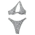 thumbnail image 1 of Cameland Ladies' Sexy Printed Split Shoulder Steel Support Bikini Two-piece Swimsuit Set, 1 of 6