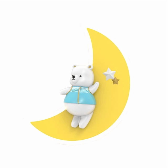Cartoon Little Bear Wall Lights, Crescent Metal Wall Light, Modern LED Wall Sconces, Decorative Lighting Wall Lamps for Kids Room