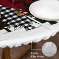 thumbnail image 5 of Vintage Red Christmas Tree Fitted Tablecloth with Elastic Edged, Round Table Cloth for Dining Table, Xmas Tree Snowflake Waterproof Oil Proof Table Cover for Indoor Outdoor 45"-54", 5 of 9