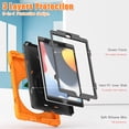 thumbnail image 5 of XYX Case for iPad 9th/8th/7th Gen 10.2 inch 2021/2020/2019 with 360 Degree Rotating, Hand Strap, Shoulder Strap, Orange, 5 of 7