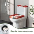 thumbnail image 5 of HELLHERO Christmas Snowman Gift Toilet Cover, Non-Slip Easy to Install Polyester Toilet Top Cover Set, 5 of 8