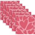 thumbnail image 6 of Coolnut Red Loving Heart Cloth Napkins Set of 6, Durable Printed Washable Table Napkins for Valentines, Weddings, Dinners Parties Home Decor, 20 x 20 Inch Washcloth Gift, 6 of 7