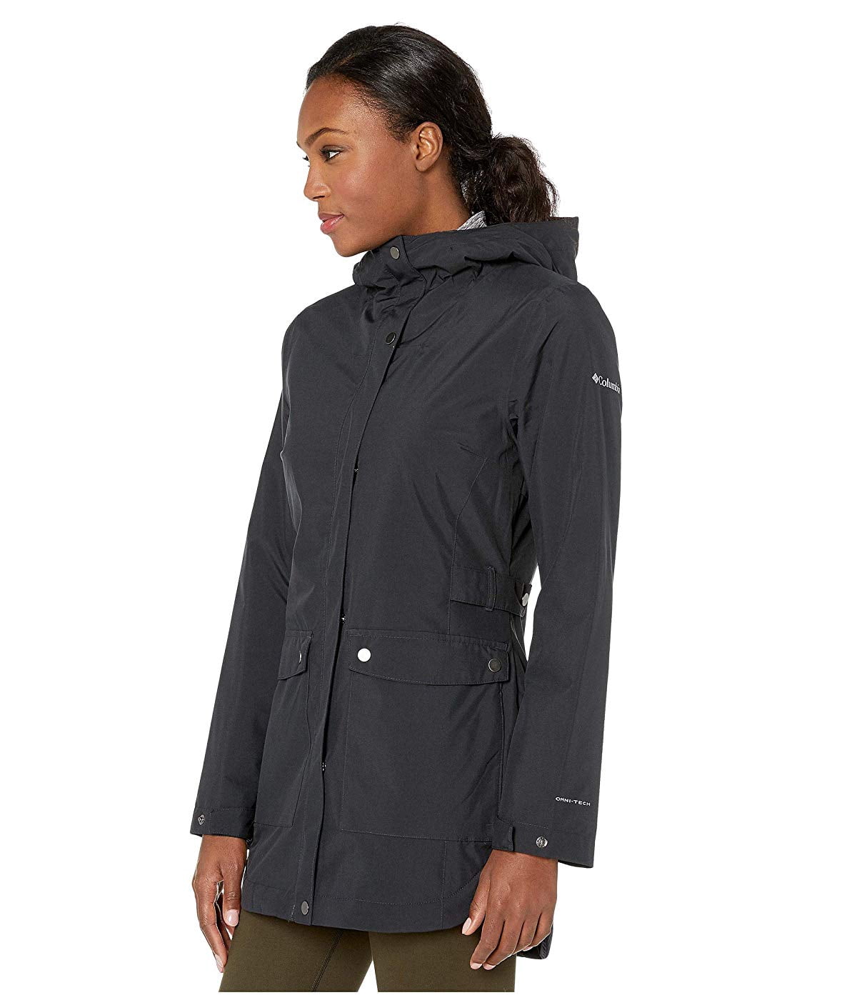 columbia women's here and there insulated long rain jacket