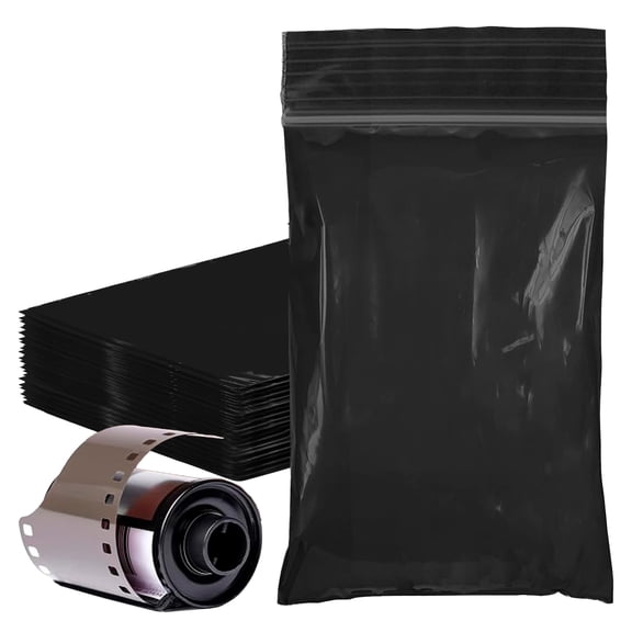 Black Polyethylene Zip Bags, 2 Mil Opaque Reclosable, 100 Count, 2 x 3 in