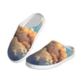 thumbnail image 2 of Fotbe Cloud Sleeping Cat Pattern Women's Fuzzy Curly Fur Memory Foam Loafer Slippers Indoor Outdoor Slippers Winter Home Shoes-39/40, 2 of 7