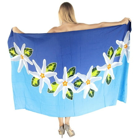 HAPPY BAY Women s Bikini Beach Wrap Swimwear Swim Cover up Bathing suit Summer Wraps Swimsuit Beachwear Sarong Coverups Skirts for Women One Size Turquoise  Floral