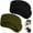 Black+Army Green, variant on Ear Warmers Headband, Fleece Earmuffs Running Headband Winter Ear Covers Moisture Wicking Ski Sport Headband for Men Women