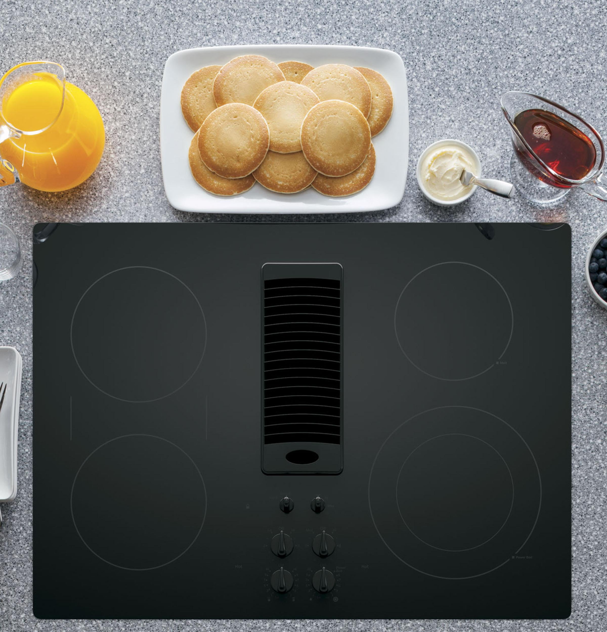 Ge Profile Pp9830 30" Wide 4 Burner Electric Cooktop - Black