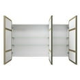 thumbnail image 5 of Glass Warehouse SC3-SQ-48X32-B Calla 48" X 32" Framed Triple Door Medicine Cabinet - Black, 5 of 7