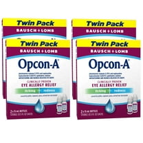 4 Pack - Opcon-A Eye Allergy Relief Drops–Antihistamine and Redness Reliever Eye Drops–from Bausch   Lomb – 0.5 FL OZ (15 mL) Twin Pack