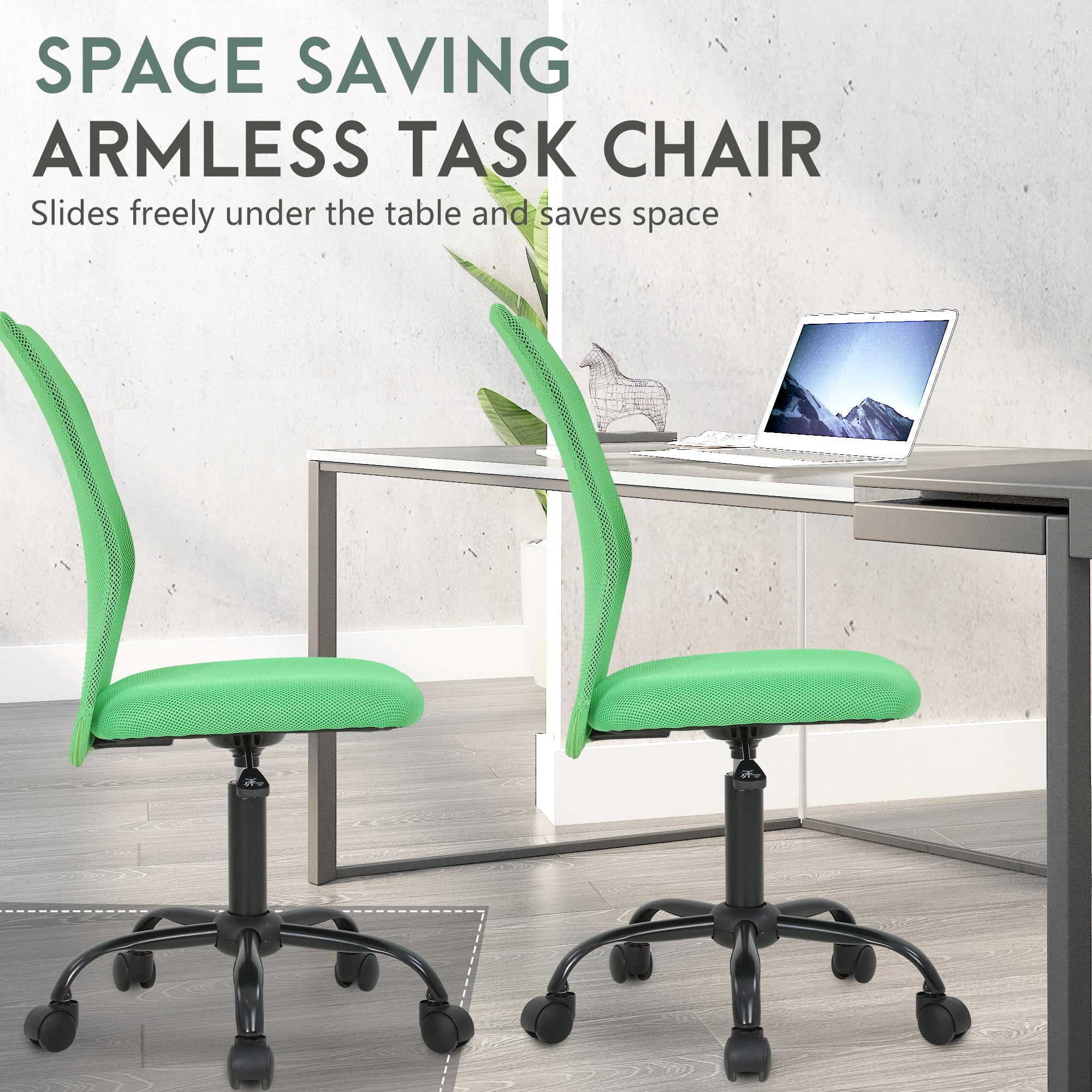 PayLessHere Home Office Chair - Ergonomic Mesh Desk Chair w/Lumbar Support, Green