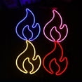 thumbnail image 5 of Lámpara de neón LED para ambiente de fiesta, lámpara de neón con forma de llama, decoración colgante para bar, 5 of 5