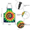 thumbnail image 3 of Rainbow Tie Dye Mandala Pattern Kids Aprons for Girls and Boys,Adjustable Neck Strap Toddler Aprons for Kids Cooking Baking, 3 of 6