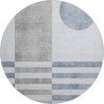 thumbnail image 2 of Addison Rugs Mayfield Premium Machine Washable Transitional Geometric Blue Round Rug, 8' x 8', 2 of 6