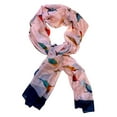 thumbnail image 1 of Peach Couture Foulard Légère d'Été et d'Automne à Imprimé d'Oiseaux, Design Graphique Multicolore, 1 of 1