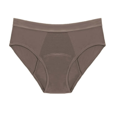 frariair Period Underwear for Women Bikini Bottoms Menstruation Swim Shorts Mid Waist Lady Seamless Underwear Women Pack