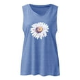 thumbnail image 3 of Wycnly Summer Saving Tank Top for Women Tank Top for Women Workout Sports Breathable Loose Fit Tank Top 2024 Casual Daisy Print Sleeveless Top Girls Sleeveless Shirt, 3 of 3