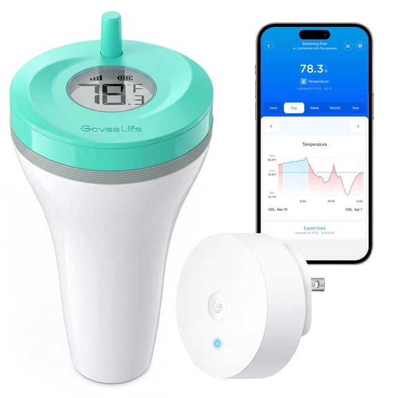 Termómetro para piscina GoveeLife P2 inalámbrico WiFi IP68, 330 m