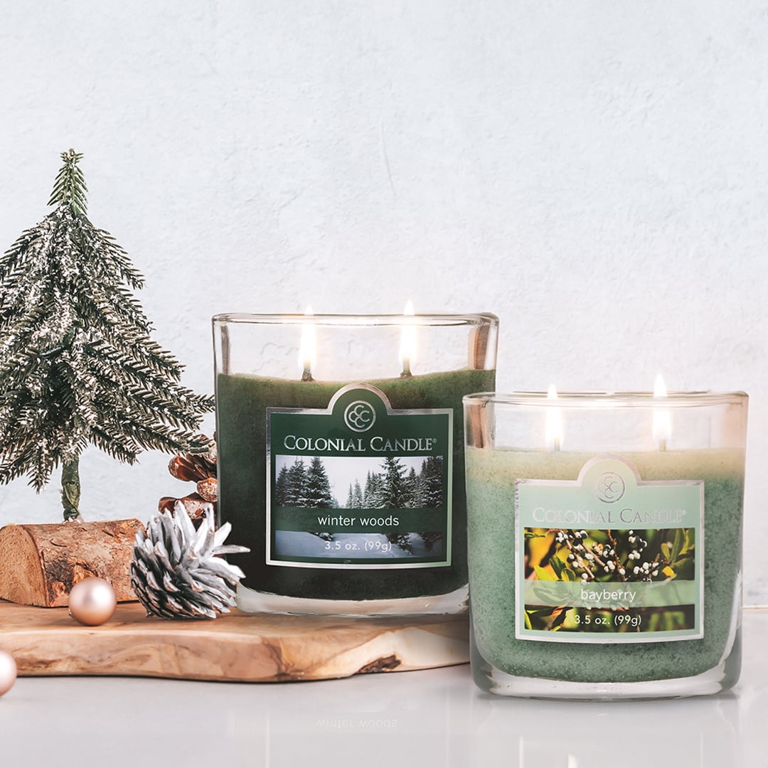 Colonial Candle Bayberry Scented Jar Candle - Classic Ovals - 2 Wick - 3.5 oz - 20h Burn