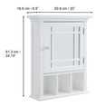 thumbnail image 4 of Teamson Home Armoire à Pharmacie Rangement de Salle de Bain 1 Tablette de Porte Miroir Blanc, 4 of 9