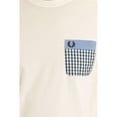 thumbnail image 4 of Fred Perry Men's Double Gingham Trim T-shirt, Snow White,M - US, 4 of 4
