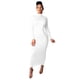 thumbnail image 1 of Vestido de otoño, falda larga, vestido sexy de cuello alto, vestido de talla grande, falda ajustada que abraza la cadera, 1 of 6