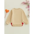 thumbnail image 4 of Kids Girl Boy  Valentines Day Outfit Bow Lips/Heart Letter Print Long Sleeve Sweatshirts Pullovers Tops Spring Clothes, 4 of 7