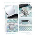 thumbnail image 3 of Estuche de maquillaje Joligrace Cosmetic Train con compartimentos, color turquesa, 3 of 7