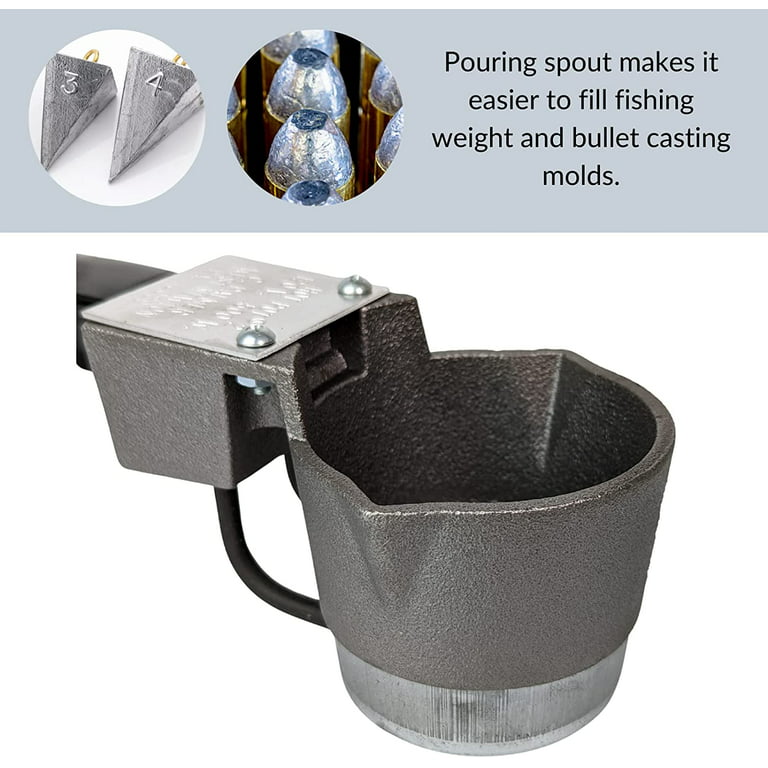 Lead Melting Pot for Fishing & Bullets Molds Kit. Electric Melting Pot for Lead,Crucibles for Melting Metal, Lead Molds for Fishing Weights