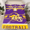 thumbnail image 2 of Erosebridal American Football Sheet Set Twin, Soccer Sports Bedding Sets Twin Size, Purple Orange, Minnesota, 3pcs (Top Sheet, Fitted Sheet, Pillowcase), 2 of 6