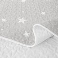 thumbnail image 5 of Manfei Lovely Stars Quilt Full,Cute Cartoon Polka Dot Full Bedspread Sets,Light Gray,Light Gray Reversible,3 Pieces,1 Coverlet and 2 Pillowcases, 5 of 7