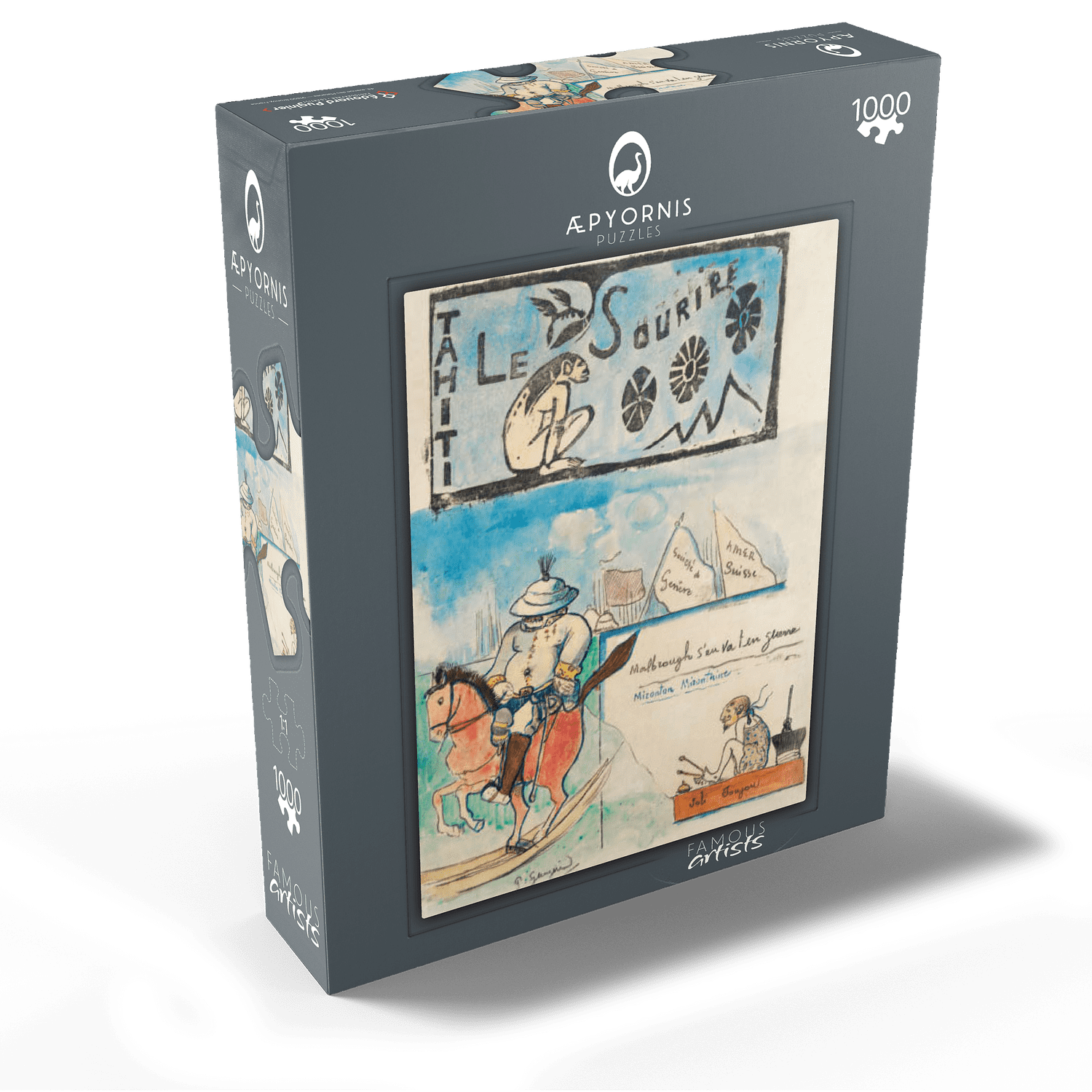 MyPuzzle - Caricatures Of Gauguin And Governor Gallet With Headpiece From Le Sourire 1900 By Paul Gauguin - Premium 1000 Piece Jigsaw Puzzle for Adults