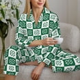 thumbnail image 6 of Sikiie Happy saint Patricks day Pajamas Set Long Sleeve Sleepwear Womens Button Down Nightwear Pj Sets-Medium, 6 of 7