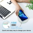 thumbnail image 5 of 15W Wireless Charger Samsung S24 Ultra Charging Pad for Samsung Galaxy S24 S23 FE S22 Ultra S21 Note20 Z Flip/Fold 6 5 4,Google Pixel 9 8A 7A 8 7 6 Pro,Wireless Fast Charging Station with QC Adapter, 5 of 16