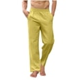 thumbnail image 2 of Guluxicc Mens Yoga Pants Elastic Waist Pants Lightweight Relaxed Fit Casual Gym Workout Trousers with Pockets, 2 of 5
