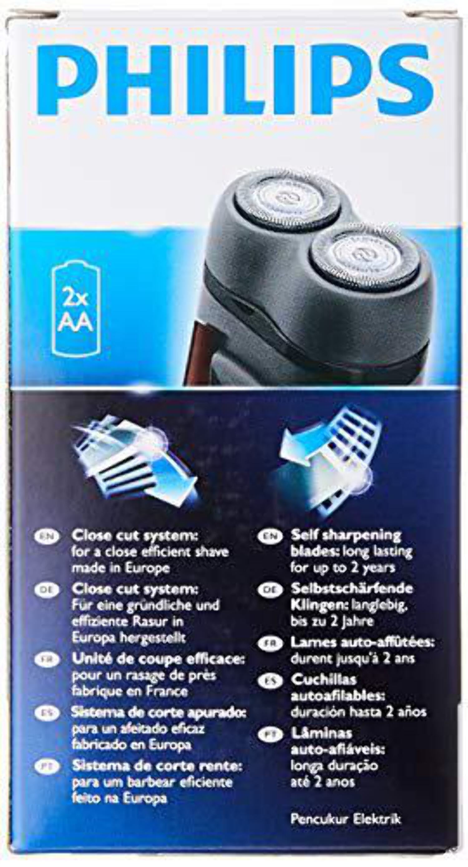 Philips PQ206 Cordless Electric Shaver, Comfortable to Carry /GENUINE
