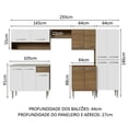 thumbnail image 3 of Cocina Integral 293cm Con Tarja Emilly Madesa 09 Marrón/Blanco, 3 of 11