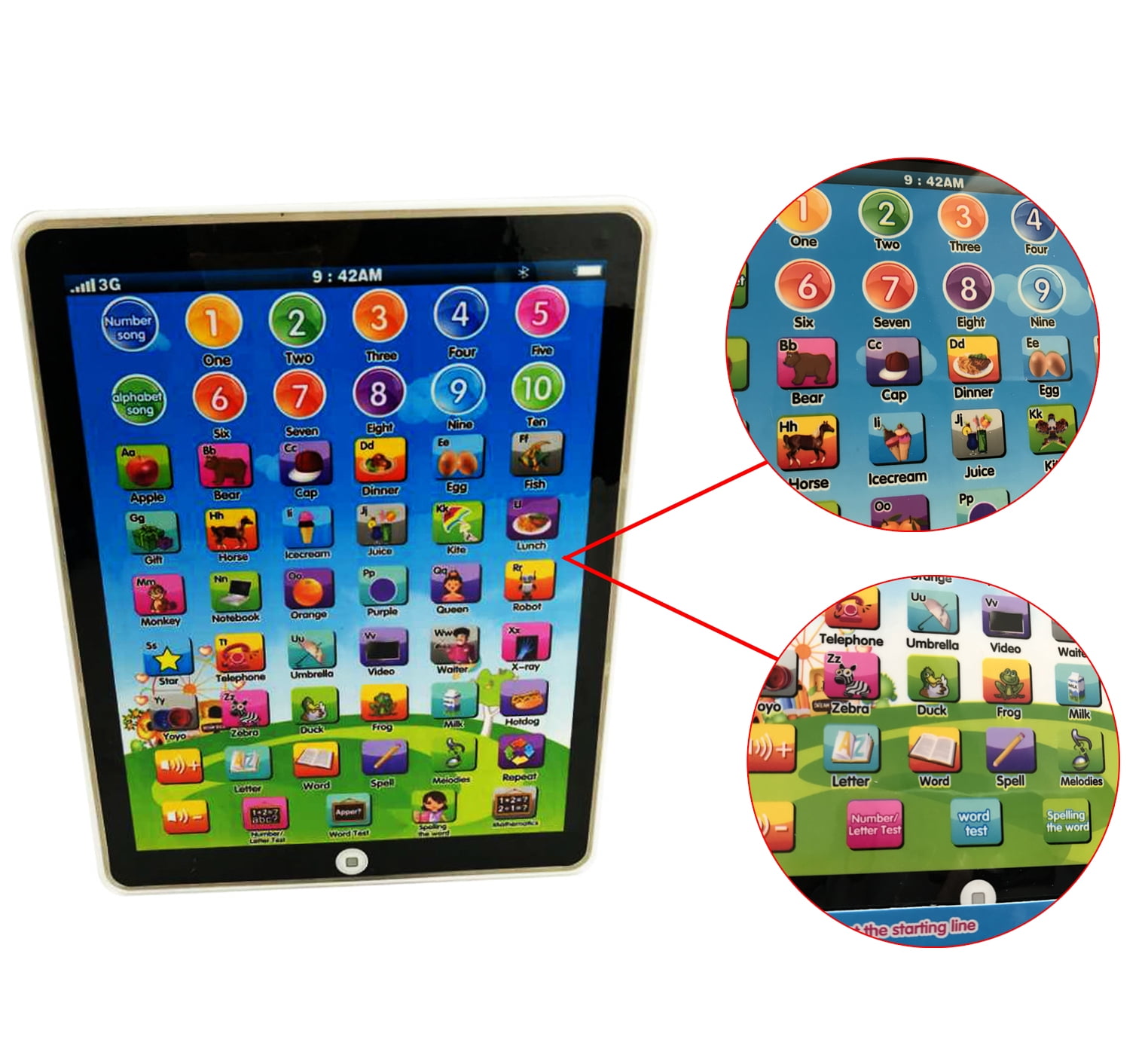 Kids Children Tablet IPAD Educational Learning Toys Gift For Girls Boys Baby 