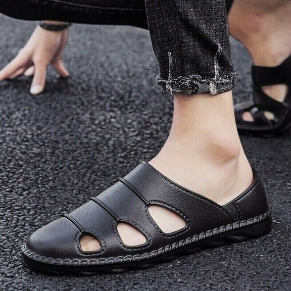 Men Slip On Mules Clogs Sports Sandals Beach Water Slippers Roman Open Toe Shoes