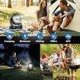 thumbnail image 7 of Camping Fan Rechargeable, Real 10000mAh Battery Powered Portable Fan with LED Light and Hook, Battery Operated Fan 10-Inch, USB Outdoor Portable Fans for Travel, Fishing, Picnic, Beach, Black, 7 of 7