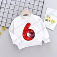 thumbnail image 5 of Spiderman Kinder sudaderas superhéroe Geburtstag Anzahl 1-9 Wunderwerke Kleidung Kawaii dibujos animados pulóver Mädchen Boy Kid ropa deportiva, 5 of 5