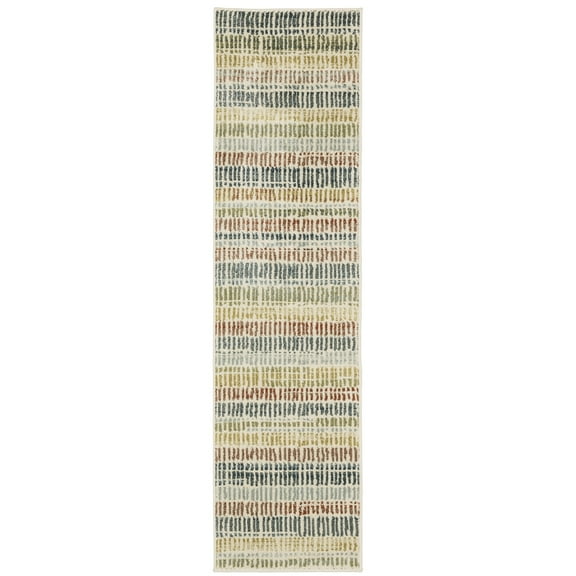Oriental Weavers Branson Area Rug - BR06A - 1'10" x 7'3" - in Ivory/ Multi - Classic Casual Style, Stain Resistant, Family and Pet Friendly , Entryway, Hallway Runner Rug