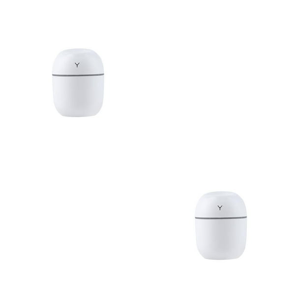 Bewildely Mini humidificador Ambientador Aroma Difusor Lámpara de noche Rociador de niebla Blanco 2Conjunto