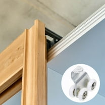 FONDOTIN Sliding Door Wheel Replacement Plated Silver Metal Durable Silent Pulley for Cabinet and Patio Doors