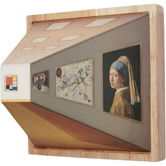 Naked Eye 3D Visual Night Light,Optical Illusion Wall Art Atmosphere Lamp,USB Plug-in Decorative Lamp with 3 Color Light Effect,Punchfree Wall-Mounted LED Painting Light(Gallery)