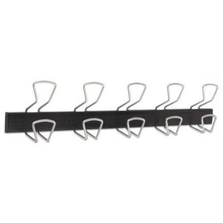 

Alba Wall-Mount Coat Hooks 29.92 x 2.95 x 6.45 Metal Silver 22 lb Capacity (PMPRO5M)